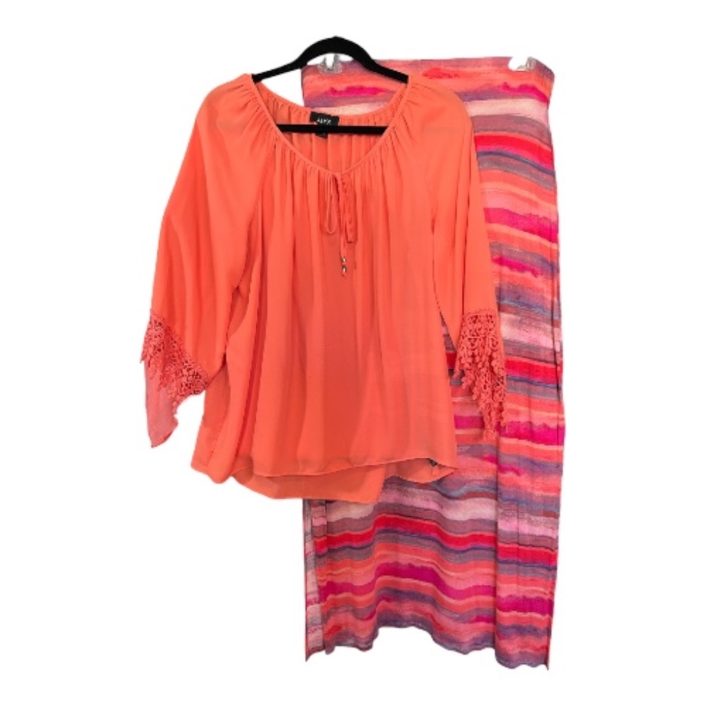 NWOT Alyx 2-Piece blouse w/ built in cami & maxi skirt set – Size L